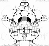 Panicking Chubby Lumberjack Male Clipart Cartoon Thoman Cory Outlined Coloring Vector 2021 sketch template
