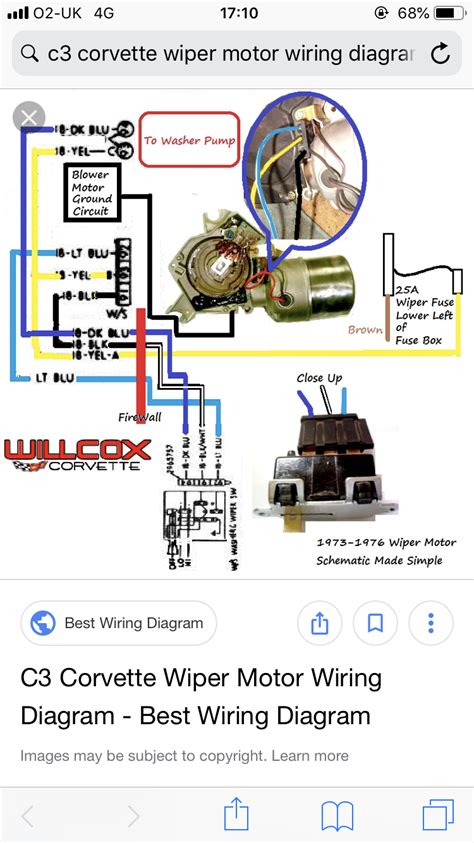 corvette wiper motor wiring diagram wiring diagram