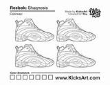 Shaqnosis Reebok Kicksart Sneaker sketch template