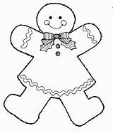 Gingerbread Coloring Pages Girl Printable Popular Print Color sketch template