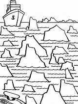 Iceberg Coloring Pages Getcolorings sketch template