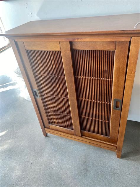 sliding rattan door hall cabinet storage form function