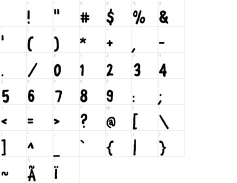 font   stick characters
