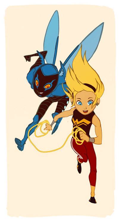 Blue Beetle And Wonder Girl Nerd Art Pinterest Posts Blond
