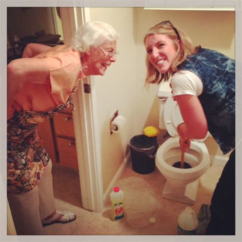 Stay Blonde Plunging Toilets With Your Grandma