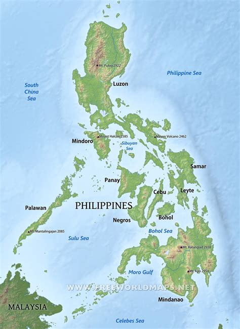 Map Of The Philippines Luzon Visayas Mindanao