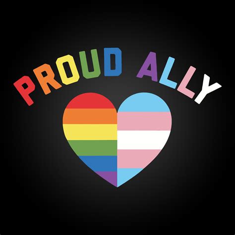 Proud Ally Lgbt Rainbow Heart Svg Png Dxf Eps2 Etsy
