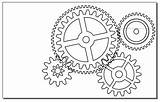 Gears Gear Paper Color Overlapping Coloring Drawing If Will Get Suffering Select Nicu So sketch template