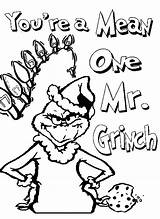 Grinch Coloring Pages Christmas Stole Printable Mean Book Mr Re sketch template