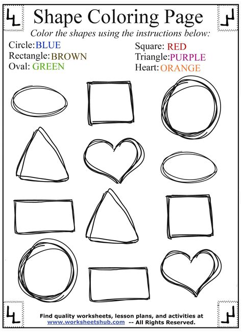 shapes coloring pages rainbow coloring