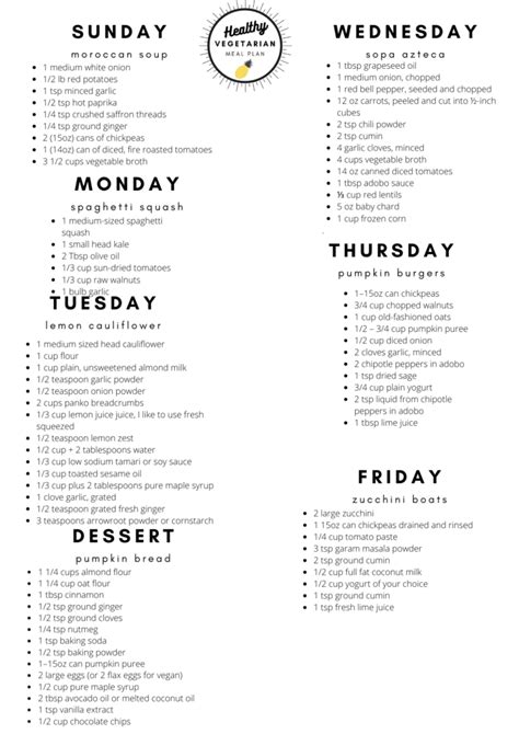 healthy vegetarian meal plan week     hummusapien