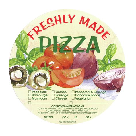 expressly hubert large deli pizza information labels