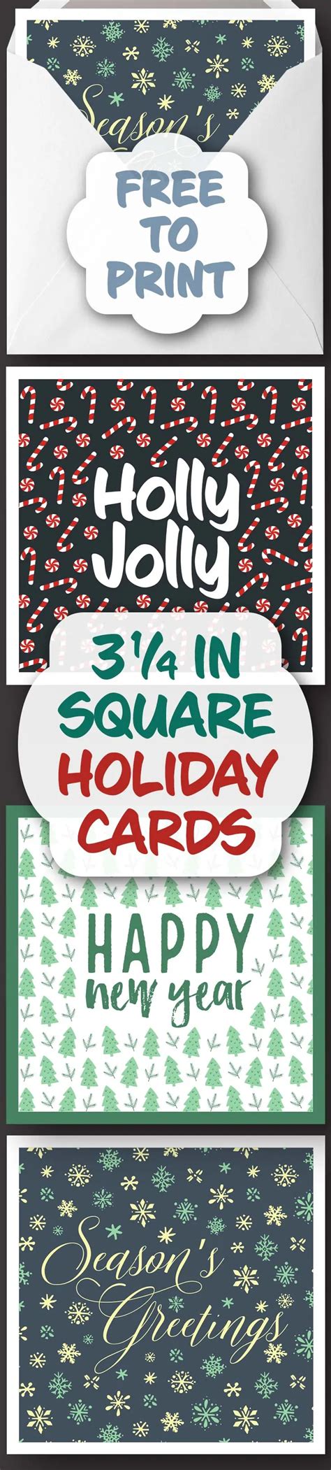 square foldable christmas cards  printables