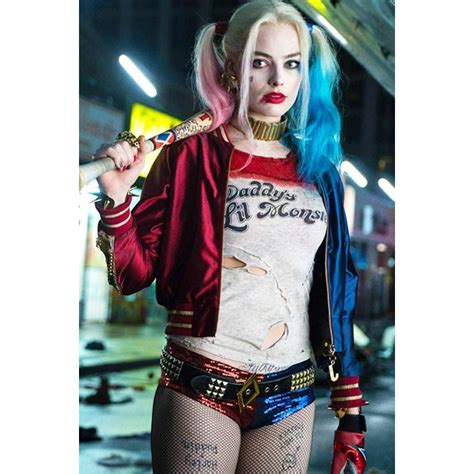 red suicide squad harley quinn sexy cosplay costume