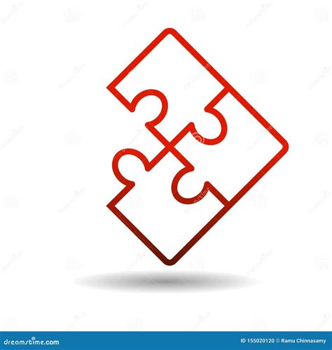 puzzle logo stock vector illustration  business join