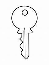 Keyhole Key sketch template