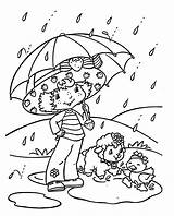 Coloring Rainy Rain Pages Shortcake Strawberry Kids Color Printable Coloriage Cloudy Drawing Sheets Vanilla Mallard Marsh Weather Imprimer Preschoolers Icing sketch template