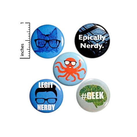 Cute Nerdy Buttons Pins For Backpacks Jackets Lapel Pins