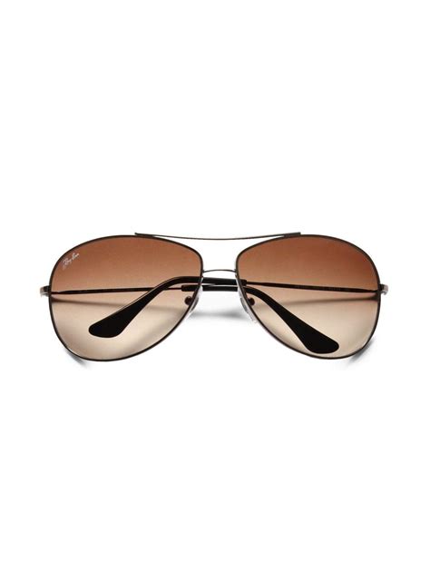 ray ban rb3293 wrap aviator sunglasses in metallic for men lyst
