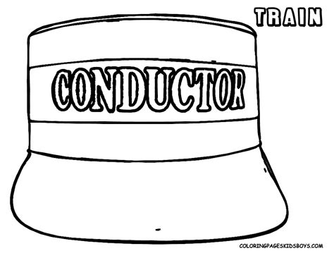 printable train conductor hat template