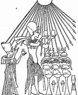 Akhenaten Siwa Aten Interpretation Represented Worshipping Monotheistic sketch template