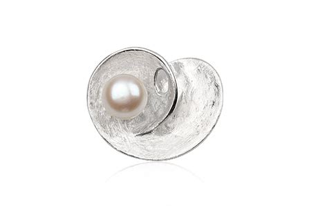 silver number  silver pearls pendant