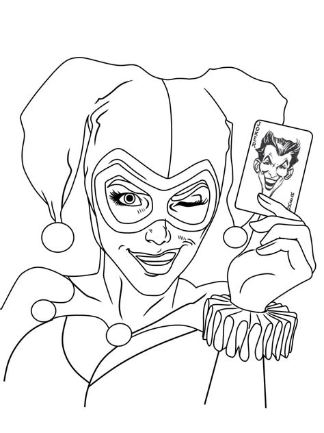 harley quinn coloring pages  print