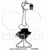 Mascot Vulture Depressed Cartoon Thoman Cory Outlined Coloring Vector Skeptical 2021 sketch template