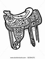 Saddle Western Clipart Clipground sketch template