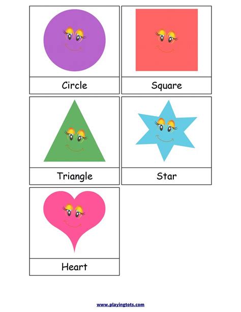 shapes flash cards  printable