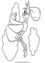 Dumbo Elefante Stork Ausmalen Pobarvanka Oiseaux Cegonha Cigogne Kolorowanki Kolorowanka Bocian Cartoni Malvorlage Bociany Dzieci Diplodocus Pobarvanke Coloriez Trama Levando sketch template
