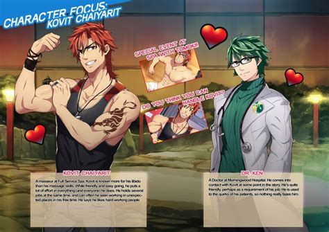 full service ☆ bl yaoi gay game ☆ dating sim ☆ visual novel by herculion character focus