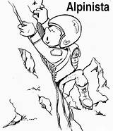 Colorear Alpinistas Dibujos Alpinista sketch template