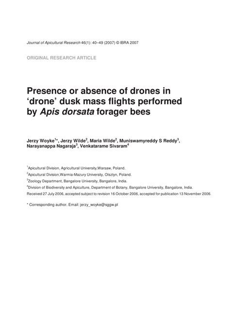 presence  absence  drones  drone dusk mass flights performed  apis dorsata