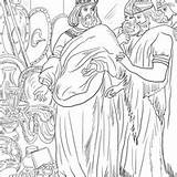 Rei Ezequias Pagem Pagando Tributo Honra Dama Tudodesenhos sketch template