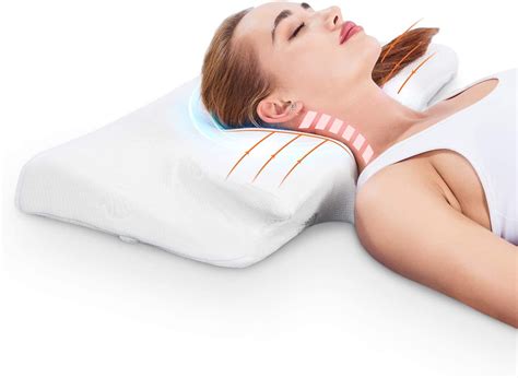 marnur cervical pillow contour memory foam orthopedic pillow  neck