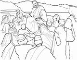 Mount Sermon Jesus Coloring Lds Christ Children Pages Teaching Clipart Kids Line Beatitudes Nephites Teaches Library Drawing Temple Mormon He sketch template