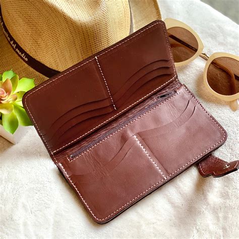 handmade tooled leather woman wallet woman wallet leather gift