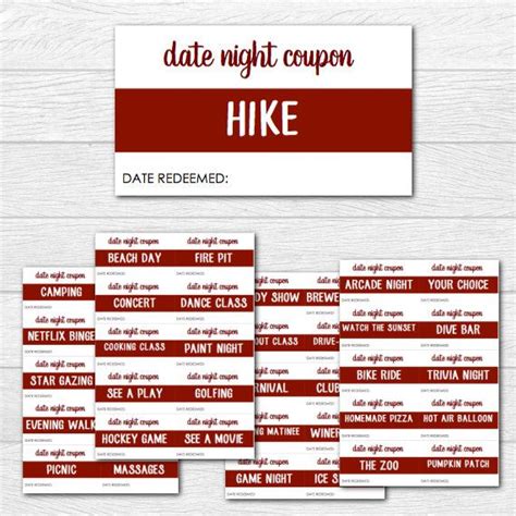 70 Date Night Coupons For Valentine S Day Or By