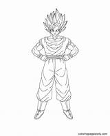 Goku Saiyan Kolorowanka Gokuu Supercoloring Kolorowanki sketch template