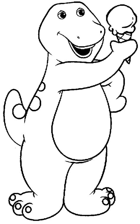 barney coloring pages