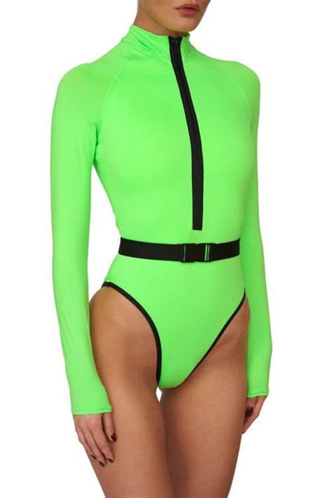 Surf Up Neon Green Swimsuit One Piece Swimsuits Shop