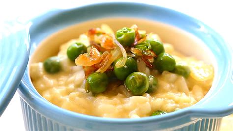 traditional italian risotto  sweet peas  cheese recipe buona pappa