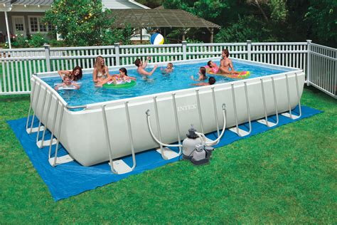 intex      rectangular ultra frame pool package shop