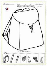 Schoolbag Preschool Paste Islcollective sketch template