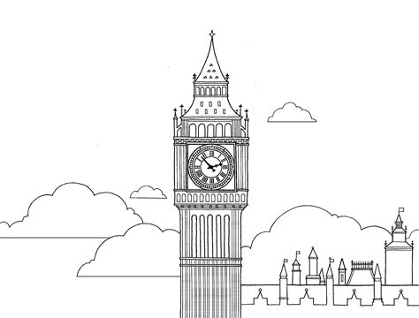 big ben coloring pages    print