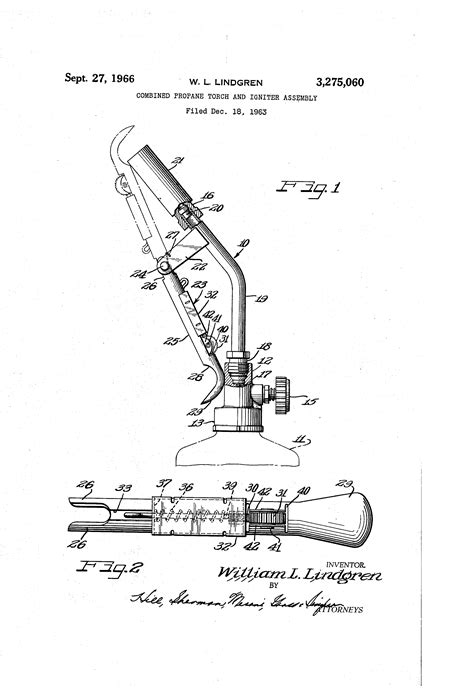 patent  combined propane torch  igniter assembly google