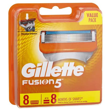 buy gillette fusion shaving blades refill 8 pack online at chemist