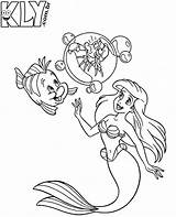 Sereia Ariel Sebastian Flounder Arielle Sirenita sketch template