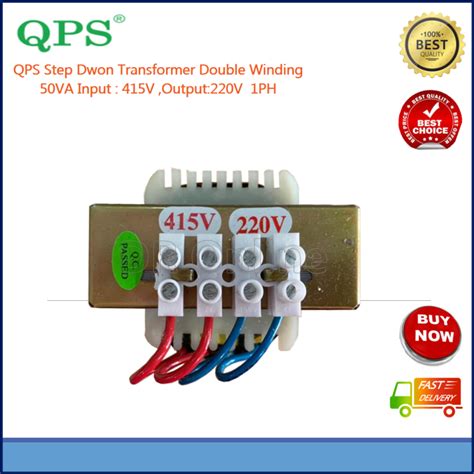 qps step  transformer double winding phase va input  output   input
